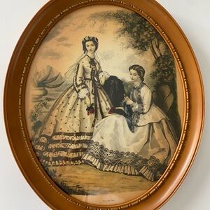 Vintage Framed Paris Women French Advertising Victorian Art Made In The USA